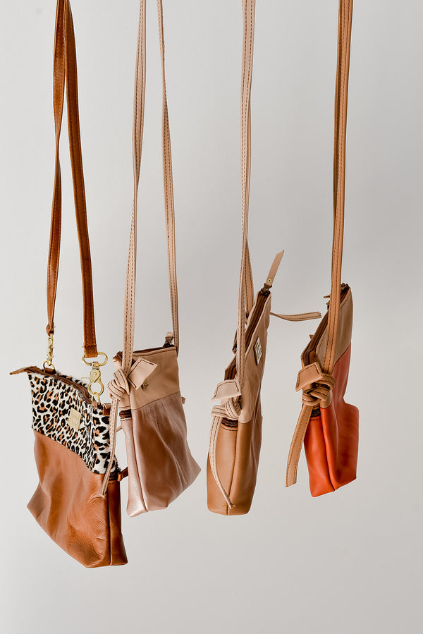 Two tone knot cross body