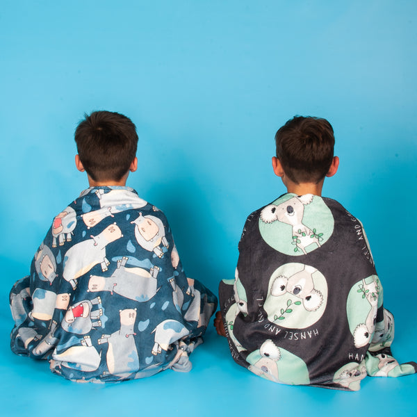 H&G printed fleece blanket - Large